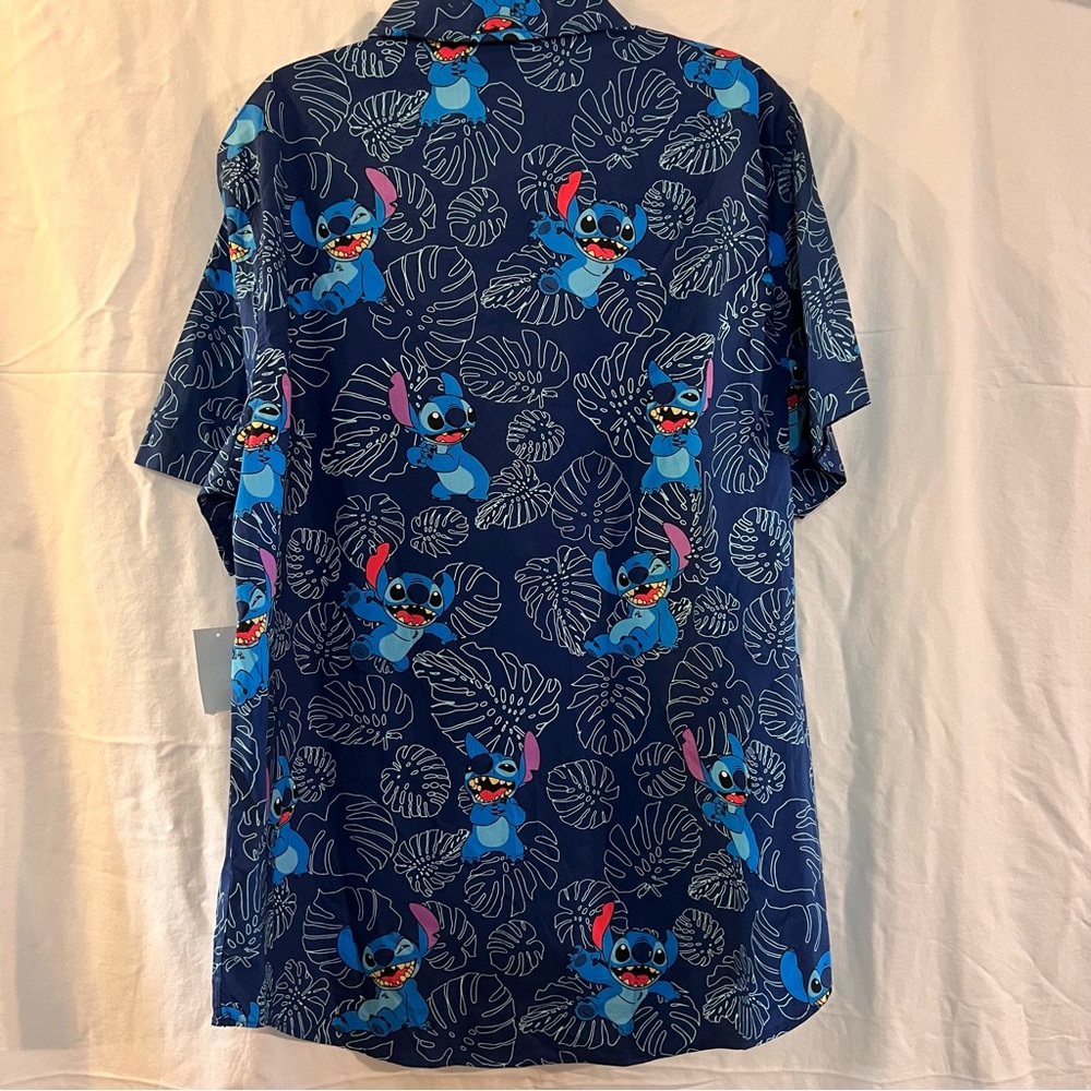 Disney Stitch Tropical Button Down Mens